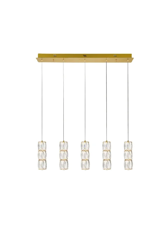 Art Deco Ceiling Lights with Geometric Patterns and Metallic FinishesPolaris LED Pendant