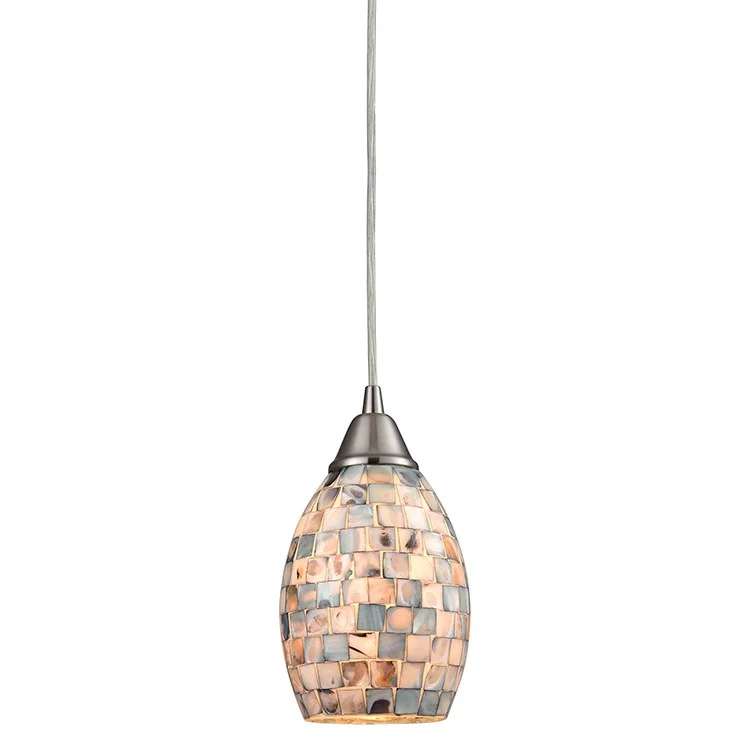 Moroccan Ceiling Lights with Colorful Stained Glass and Geometric CarvingsCapri Single-Light LED Pendant