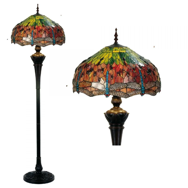 Victorian Style Floor Lamp for Traditional and Elegant InteriorsFlame Dragonfly Tiffany Floor Lamp - Tiffany Lighting Direct