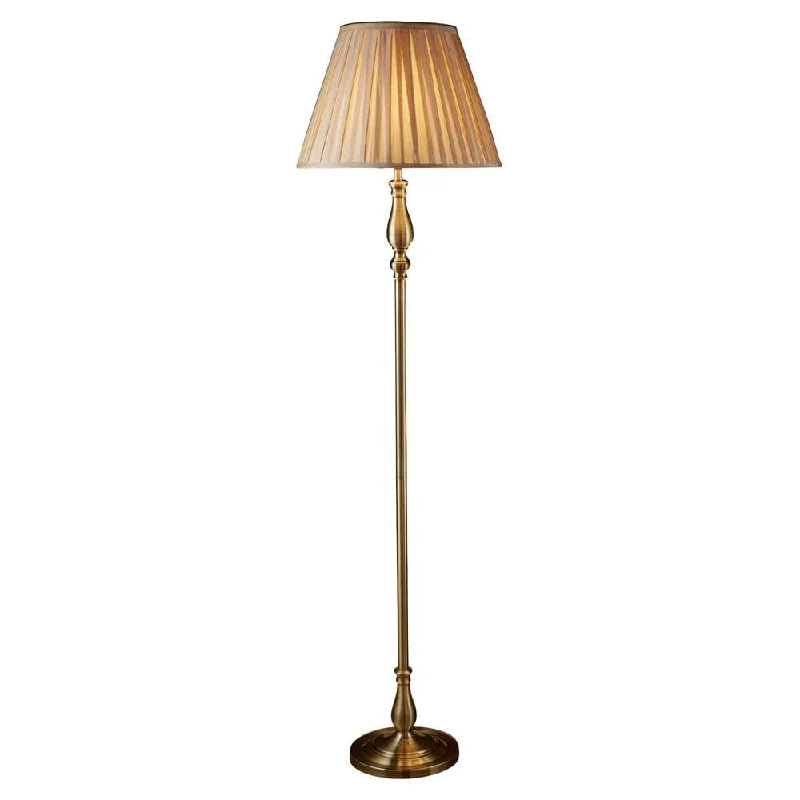 USB Charging Port Floor Lamp for Convenient Device ChargingFlemish Brass Floor Lamp