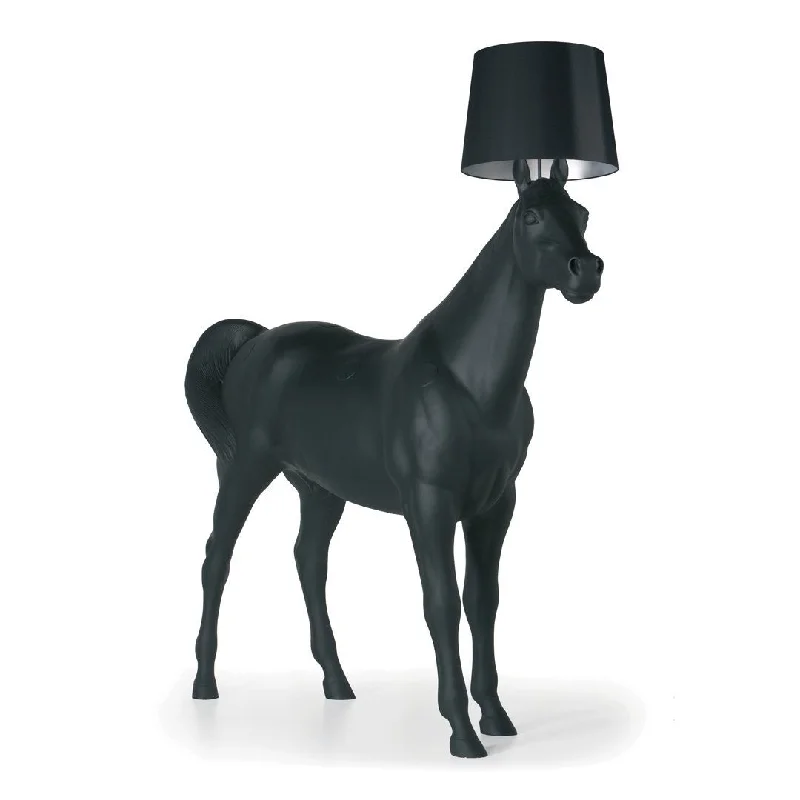 Glass Floor Lamp with Frosted Shades for Soft Diffused LightHorse Lamp