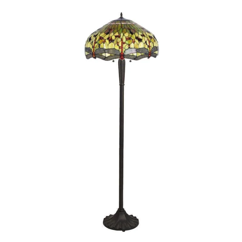 Bohemian Inspired Floor Lamp for Eclectic Home DecorGreen Dragonfly Tiffany Floor Lamp - Tiffany Lighting Direct