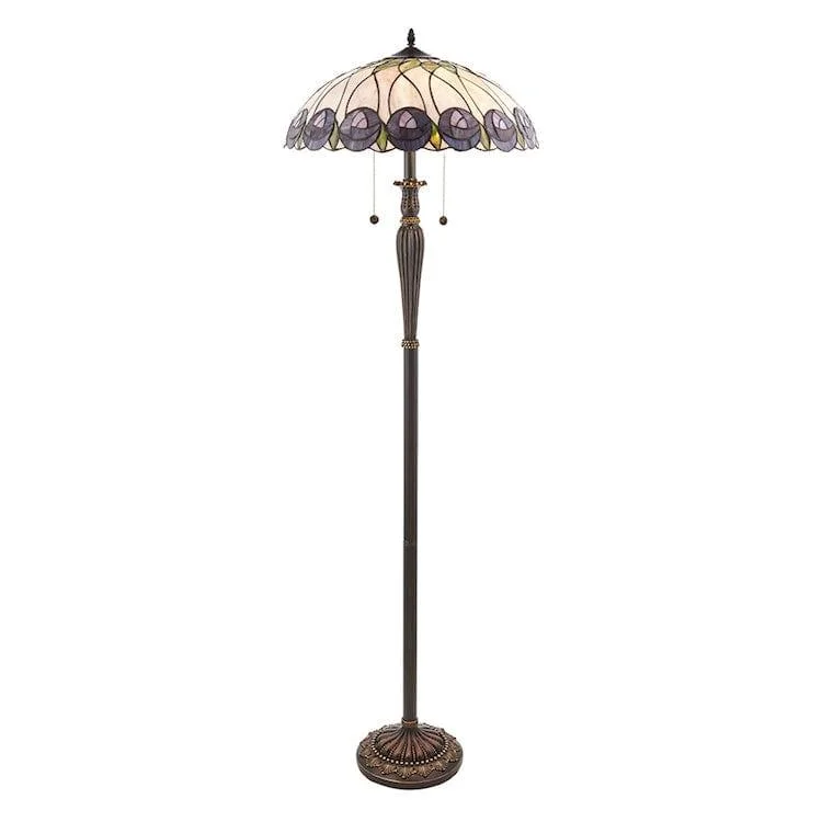 USB Charging Port Floor Lamp for Convenient Device ChargingInteriors 1900 Hutchinson Tiffany Floor Lamp