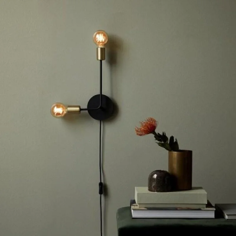 Dimmable Industrial Lighting for Ambiance ControlJosefine Indoor Wall Light 2Lt in Matt Black