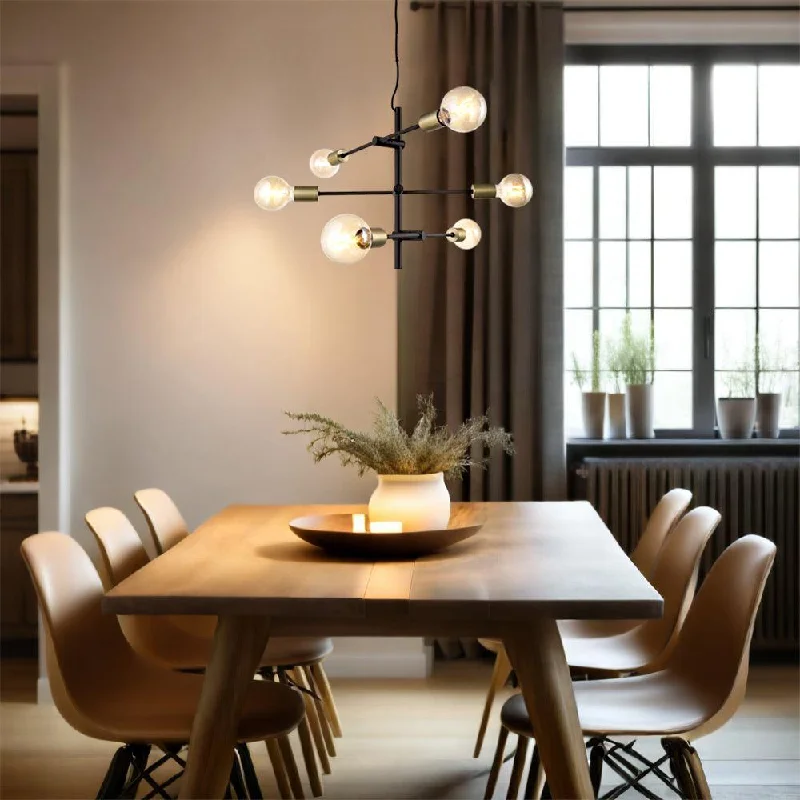 Explosion - Proof Industrial Lighting for Hazardous LocationsJosefine Pendant Light 6Lt in Matt Black