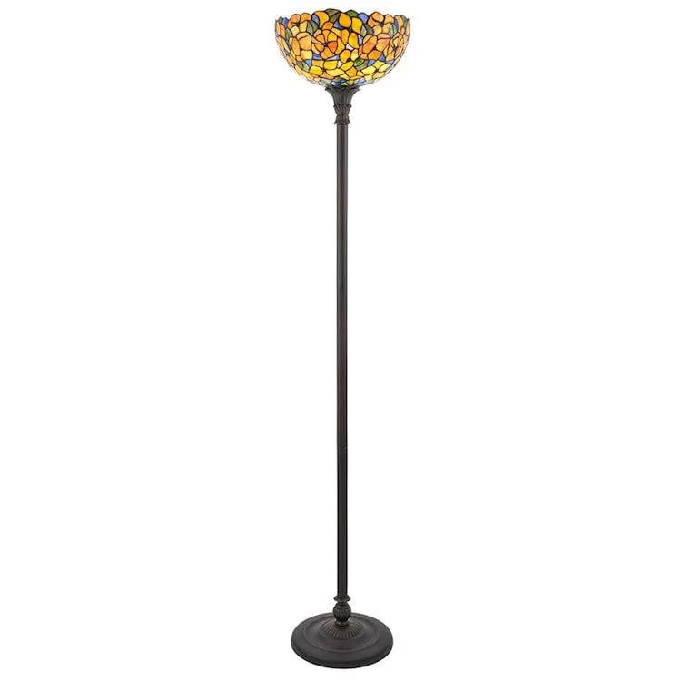 Smart Floor Lamp with Voice Control and Bluetooth ConnectivityInteriors 1900 Josette Uplighter Tiffany Floor Lamp