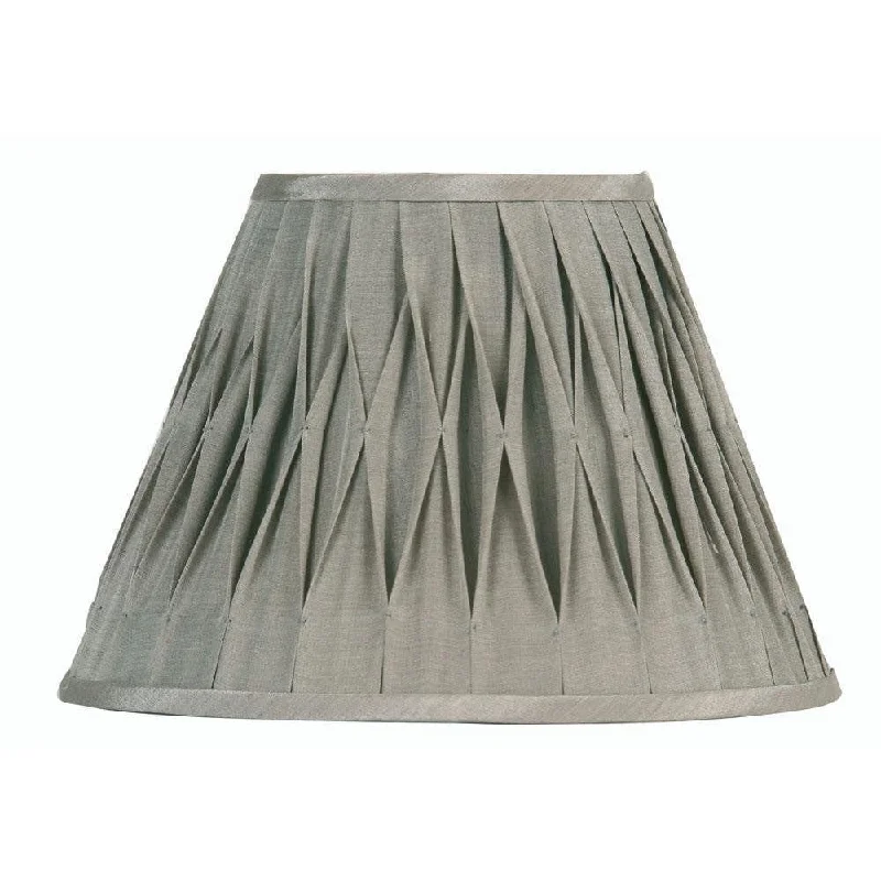 Metal Floor Lamp with a Matte Black Finish for a Sleek LookOaks Lighting 12" Pinched Pleat Soft Grey Lamp Shade - Items