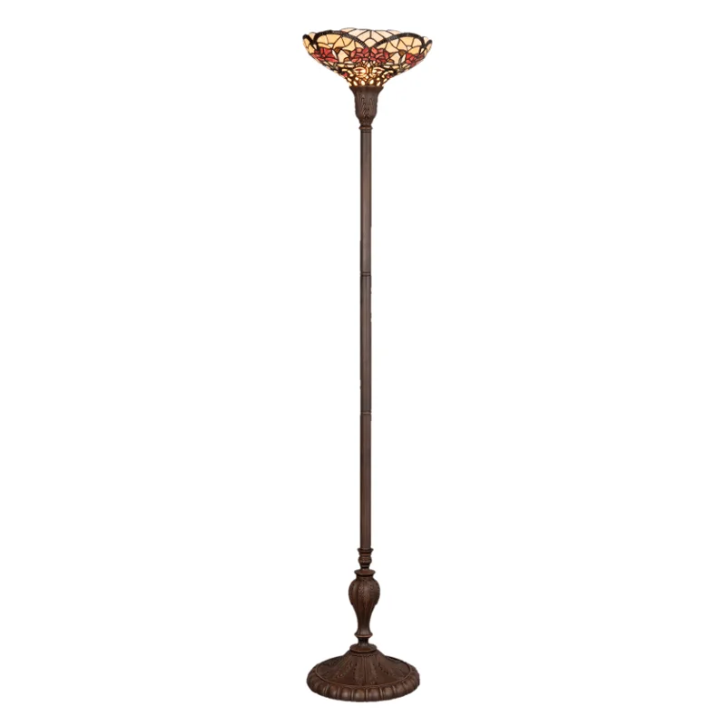 Rustic Farmhouse Style Floor Lamp for Cozy BedroomsLangham Torchiere Tiffany Floor Lamp - Tiffany Lighting Direct