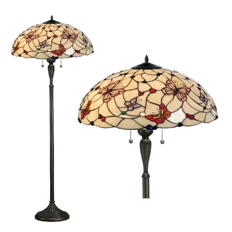 Fabric Floor Lamp with a Linen Shade for a Relaxed AestheticLondon Tiffany Floor Lamp - Tiffany Lighting Direct