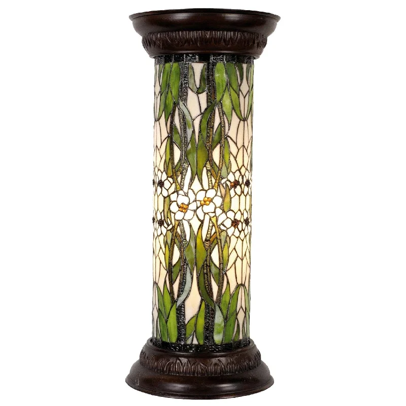 Fabric Floor Lamp with a Linen Shade for a Relaxed AestheticMargerite Jardiniere Tiffany Floor Lamp