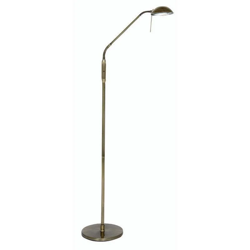 Wood Floor Lamp with Natural Grain for a Warm and Organic FeelMetis Antique Brass Floor Reading Lamp