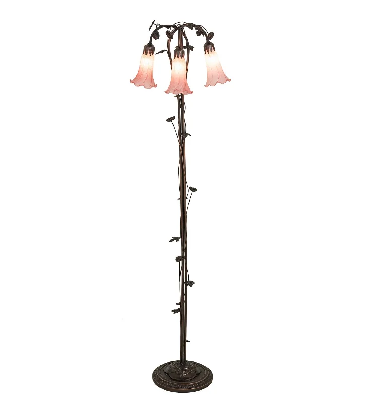 Wood Floor Lamp with Natural Grain for a Warm and Organic FeelThree Light Floor Lamp