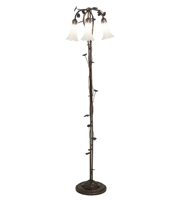 Wood Floor Lamp with Natural Grain for a Warm and Organic FeelThree Light Floor Lamp