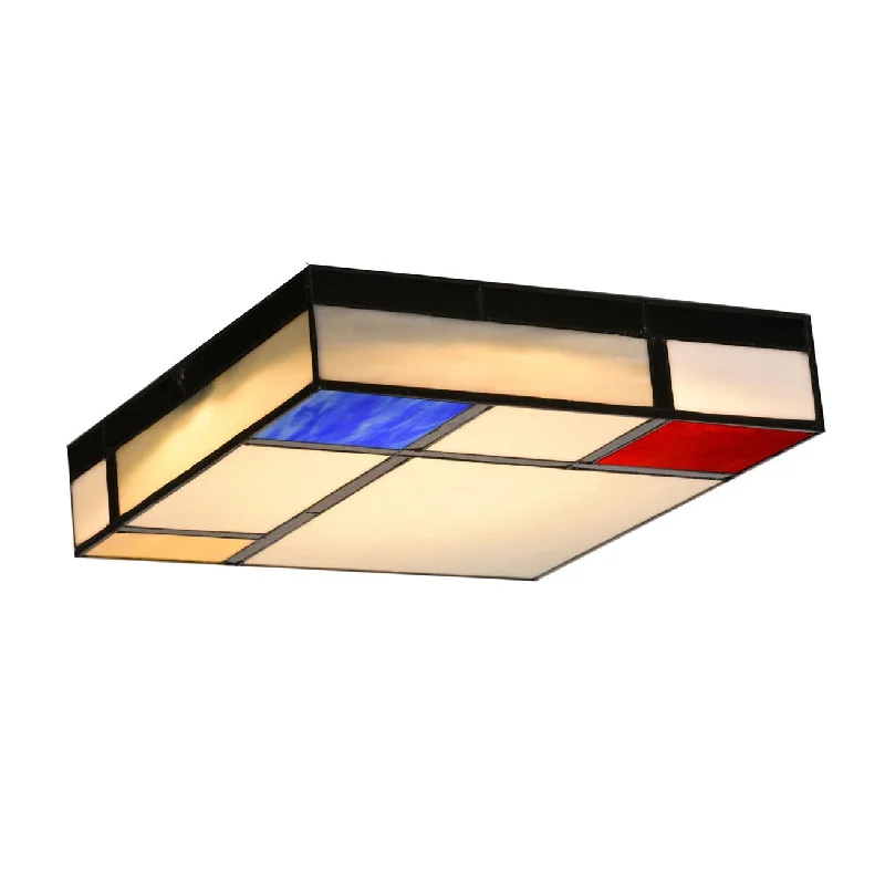 Marble Base Floor Lamp for a Touch of LuxuryMondriaan Art Deco Flush Tiffany Flush Ceiling Light