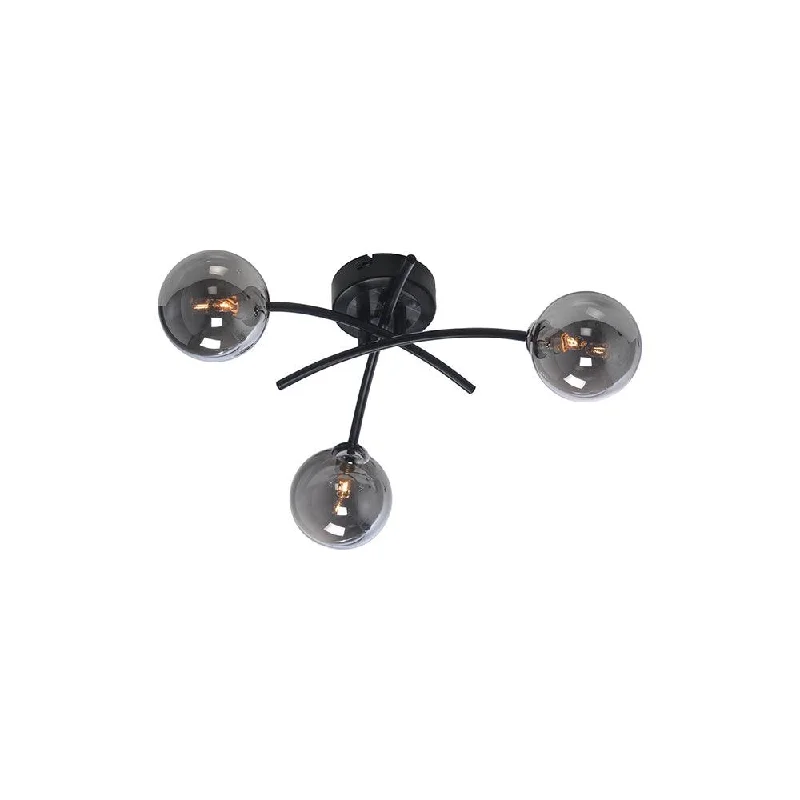 Modern Minimalist Floor Lamp for Contemporary Living RoomsOaks Marne 3 Light Black Semi Flush Ceiling Light