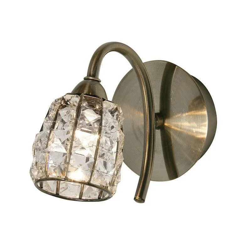 Marble Base Floor Lamp for a Touch of LuxuryOaks Naira 1 Light Antique Brass Wall Light