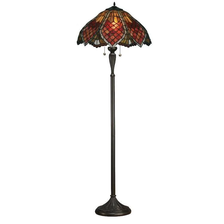 Marble Base Floor Lamp for a Touch of LuxuryInteriors 1900 Orsino Tiffany Floor Lamp