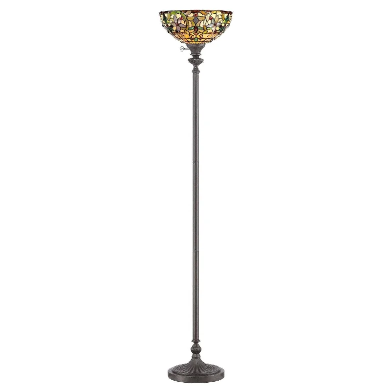  Way Switch Floor Lamp for Multiple Light Intensity LevelsQuoizel Kami Tiffany Vintage Bronze Floor Lamp