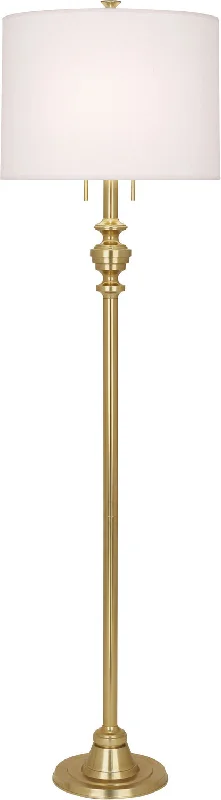 Wood Floor Lamp with Natural Grain for a Warm and Organic FeelTwo Light Floor Lamp