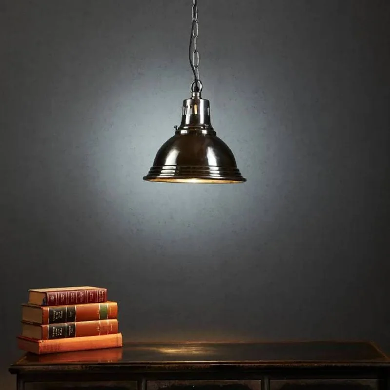 Corrosion - Resistant Industrial Lighting for Coastal FactoriesStoney Brook Pendant Light 1x40w E27 in Antique Silver