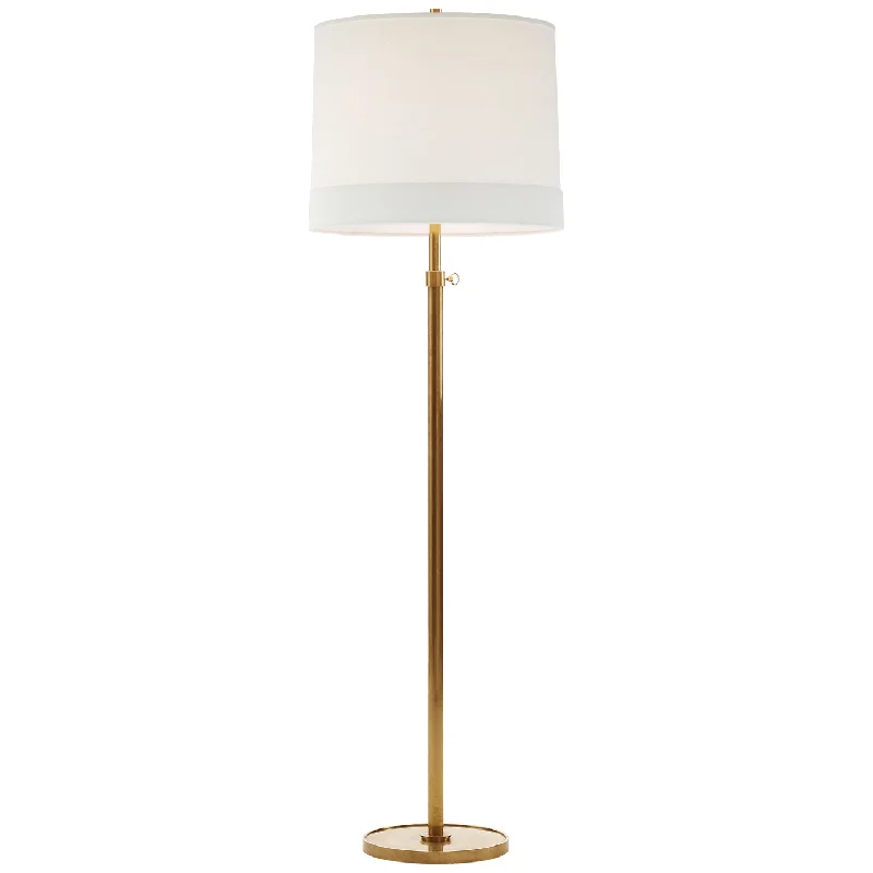 Fabric Floor Lamp with a Linen Shade for a Relaxed AestheticSimple Scallop Floor Lamp