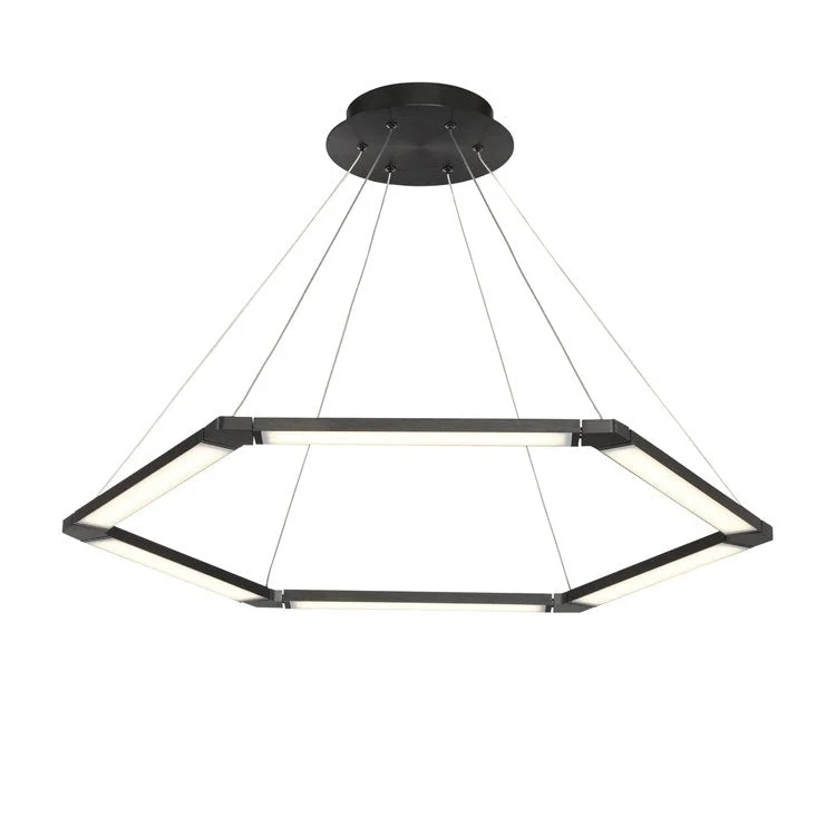 African - Inspired Ceiling Lights with Tribal Patterns and Natural MaterialsLune Six-Light 32" LED Pendant 3000K