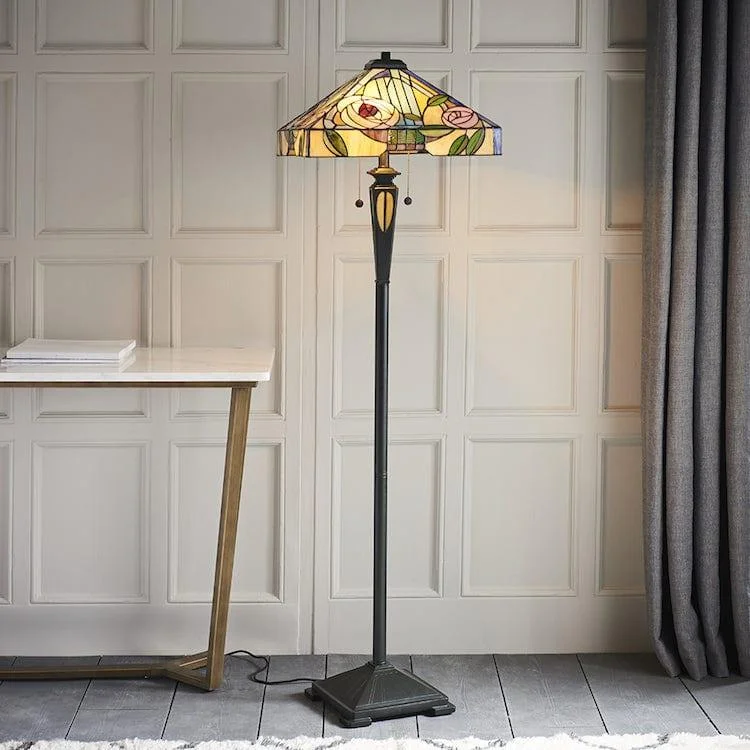  Way Switch Floor Lamp for Multiple Light Intensity LevelsInteriors 1900 Willow Tiffany Floor Lamp