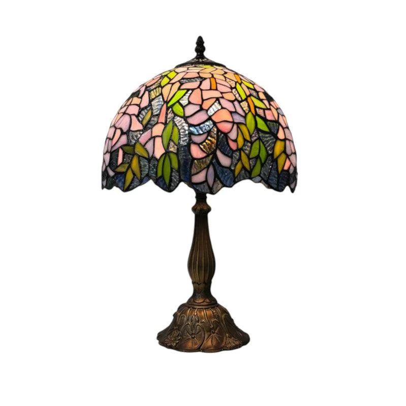 Wood Floor Lamp with Natural Grain for a Warm and Organic FeelWisteria Tiffany Lamp by Loxton Lighting