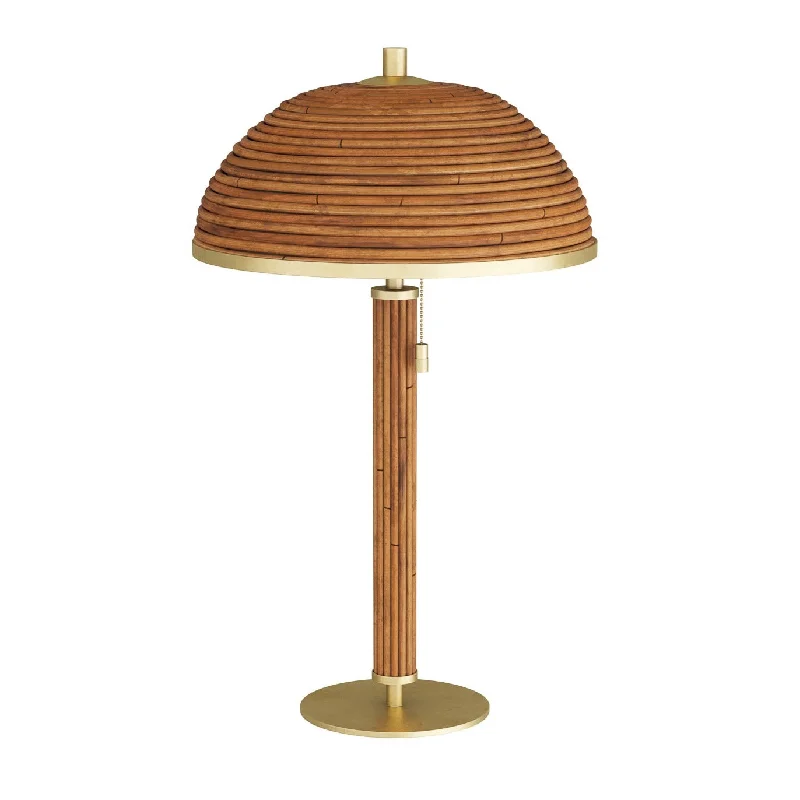 industrial style table lamps with exposed bulbs for loft apartmentsAnnette Rattan Natural Lamp