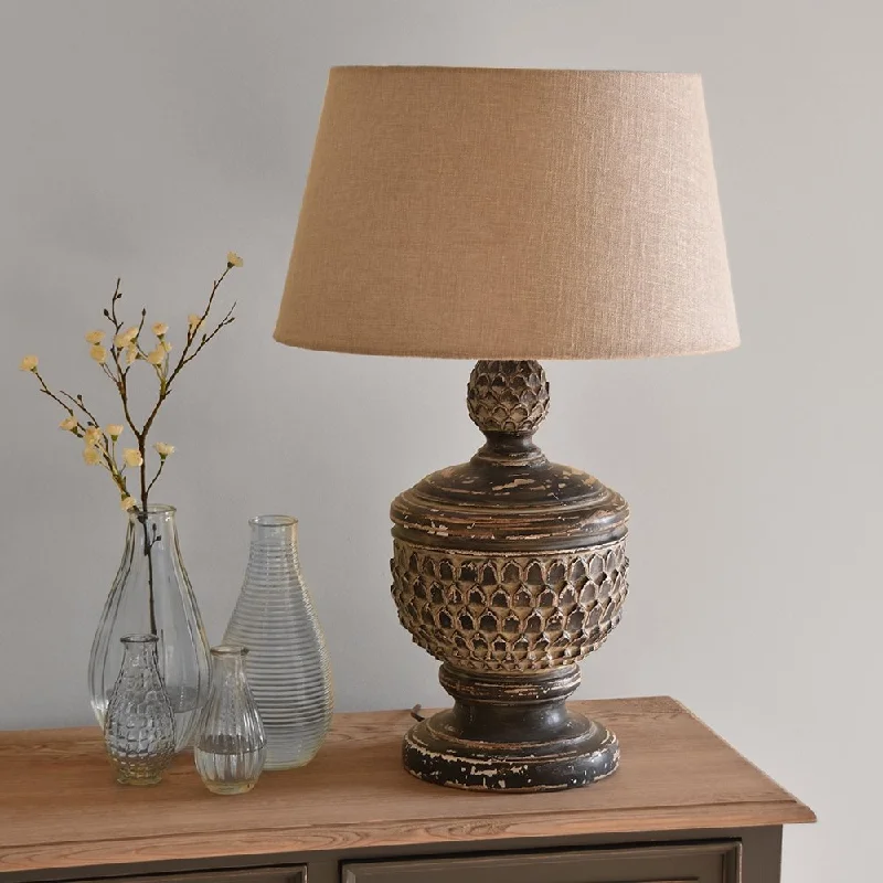 coastal style table lamps with nautical elements for beach housesAntique Black Table Lamp with Shade 48cm