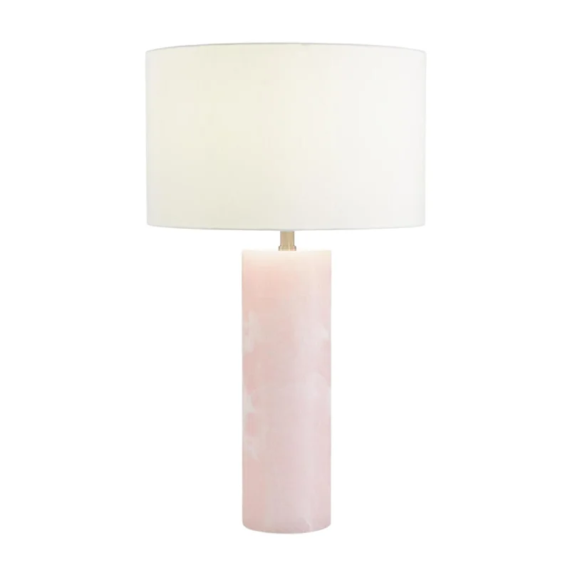 leather table lamps with a distressed texture for a rugged charmAphrodite Pink Marble Table Lamp