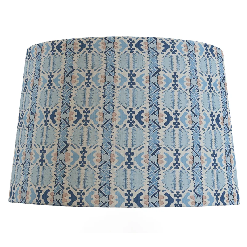 victorian style table lamps with ornate details for traditional homesBlue Ikat Patterned Lampshade in Lakeside