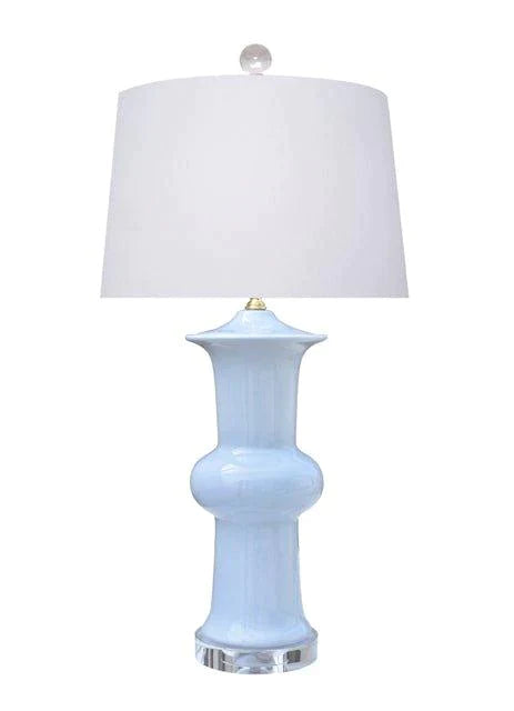 crystal table lamps with dazzling prisms for a glamorous effectBlue Porcelain Vase Table Lamp with Shade