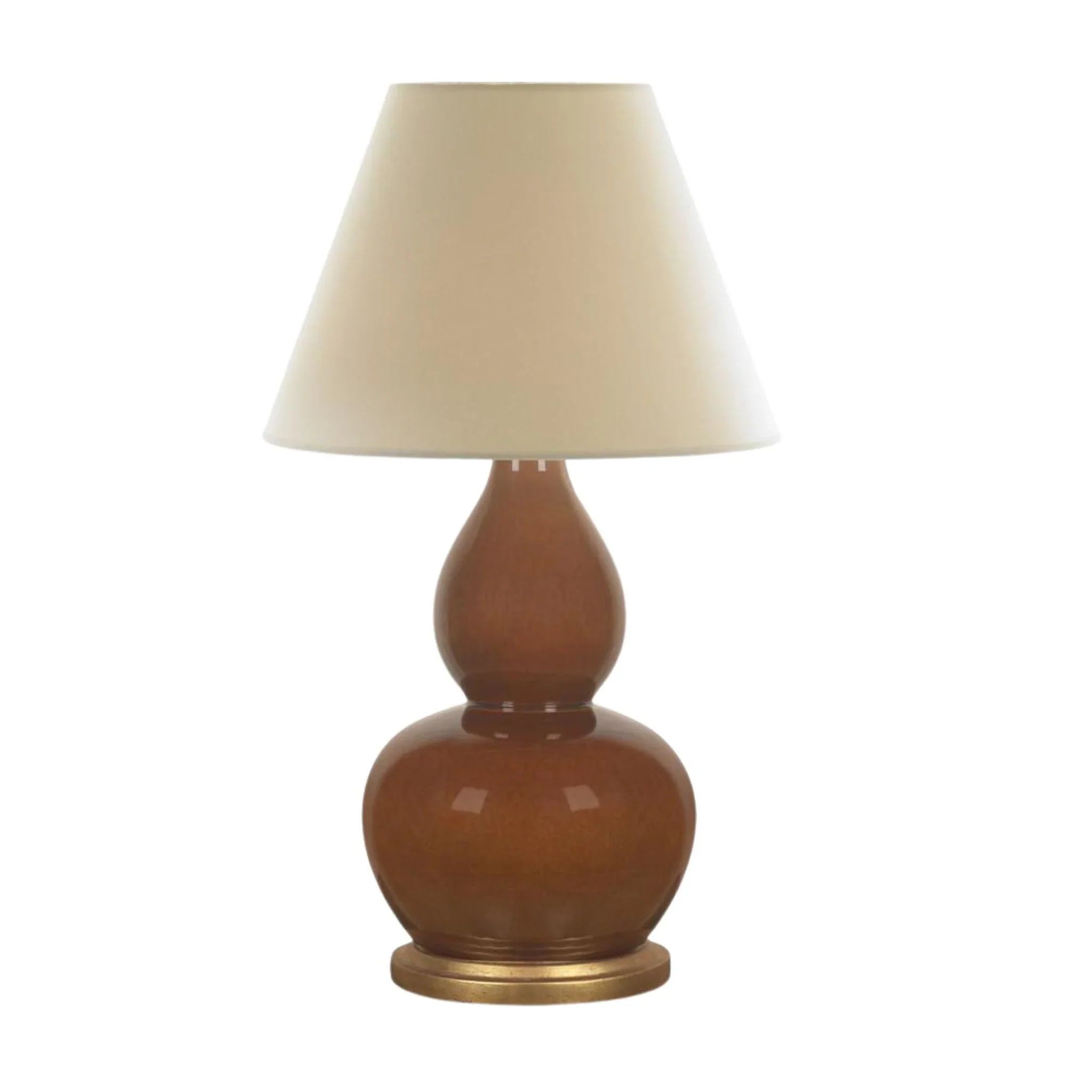 asian inspired table lamps with bamboo accents for a zen atmosphereCinnamon Brown Hand Glazed Ceramic Lamp