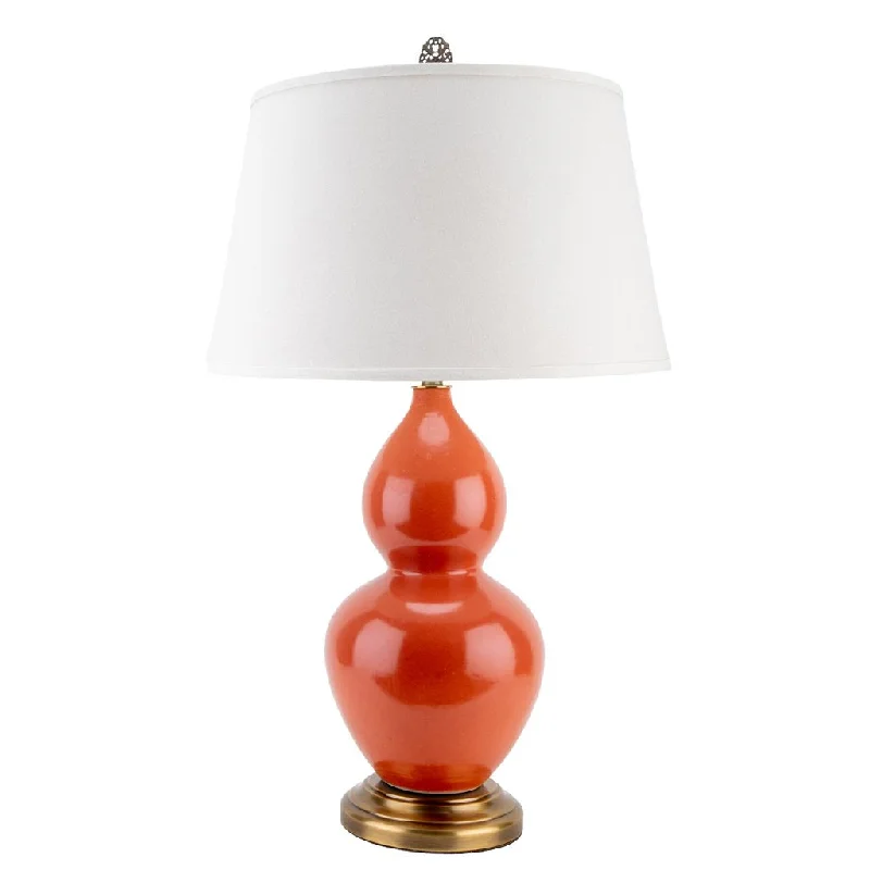 wooden table lamps with natural grain for a warm and organic feelDouble Gourd Lamp in Orange