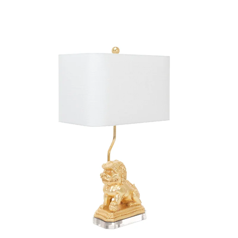 glass table lamps with a frosted surface for soft light diffusionFoo Dog Table Lamp