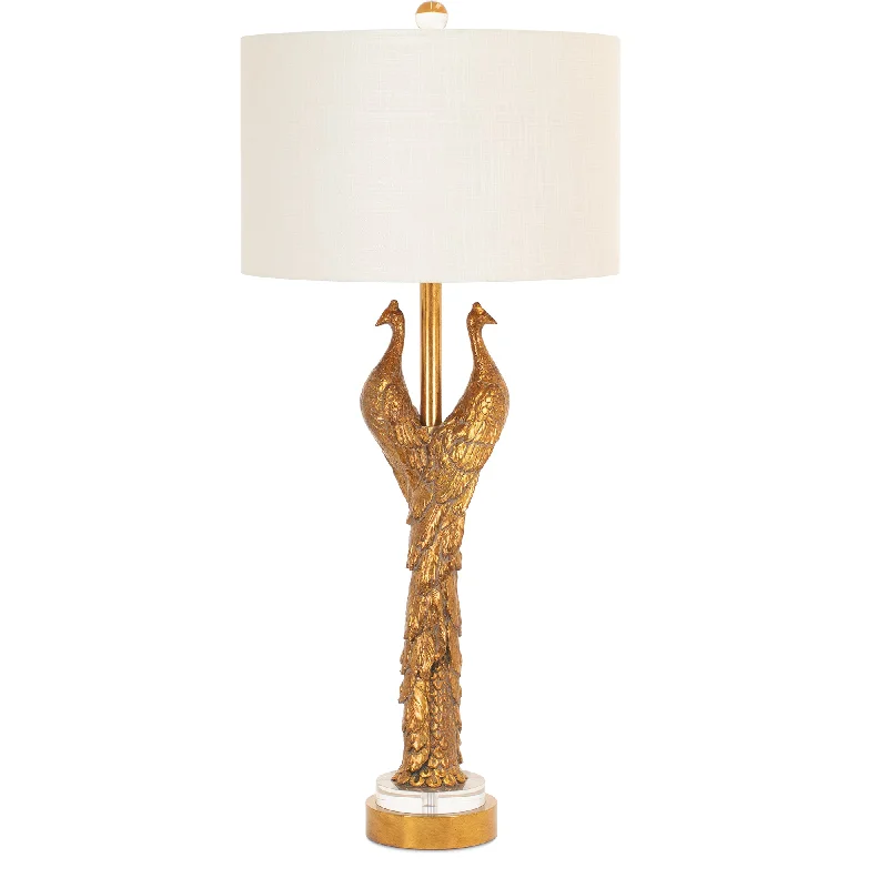 mid century modern table lamps with iconic designs for a stylish studyGolden Peacock Table Lamp