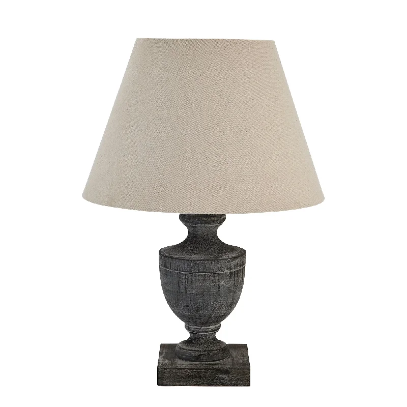 metal table lamps with a matte black finish for a sleek appearanceInca Urn Wooden Table Lamp 51cm