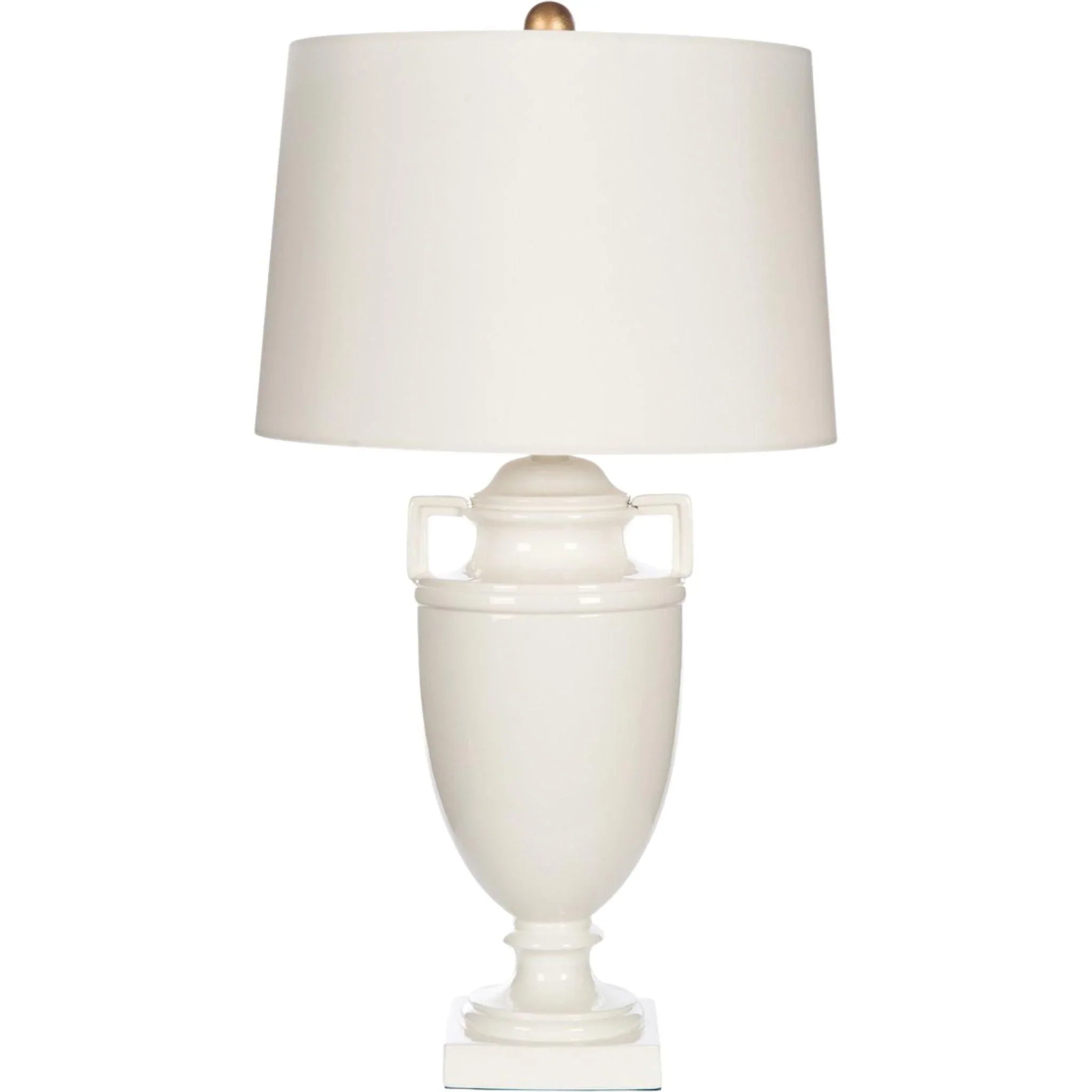 ceramic table lamps with hand painted designs for an artistic touchKensington Blanc Italian Table Lamp With Shade