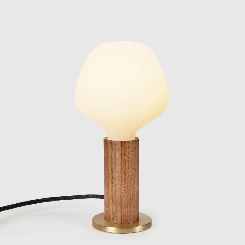 fabric table lamps with a linen shade for a relaxed and breathable lookKnuckle Table Lamp in Walnut + Enno