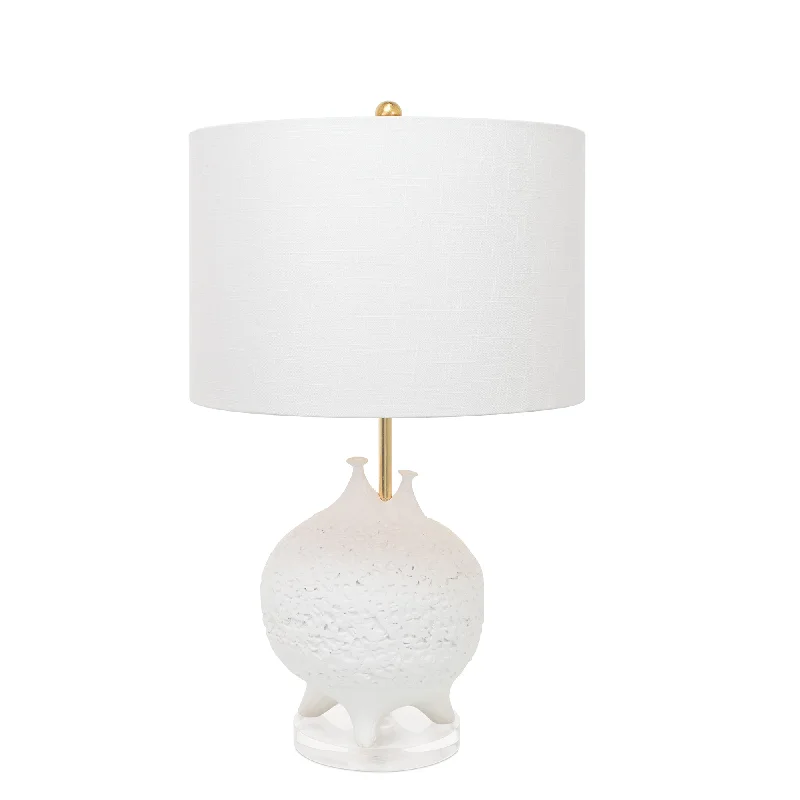 glass table lamps with a frosted surface for soft light diffusionLuna White Table Lamp