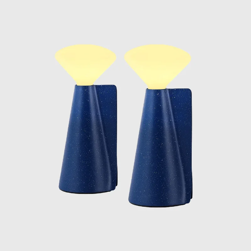 mid century modern table lamps with iconic designs for a stylish studyMantle Portable Lamp in Cobalt Blue - Set of 2