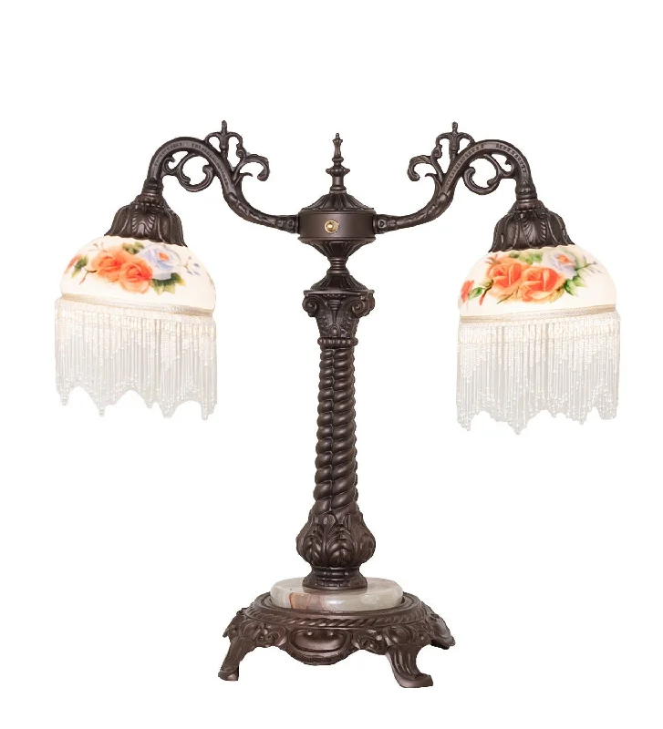 victorian style table lamps with ornate details for traditional homesRoussillon Two Light Table Lamp