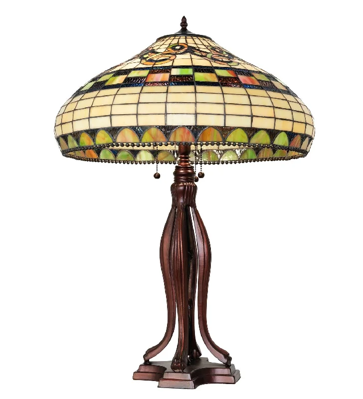 fabric table lamps with a linen shade for a relaxed and breathable lookTiffany Edwardian Three Light Table Lamp