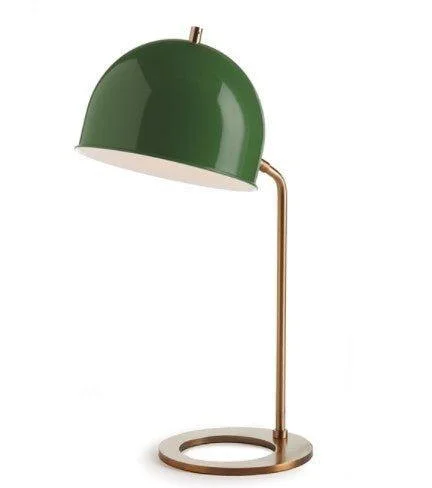 coastal style table lamps with nautical elements for beach housesModern Green Metal Desk Lamp