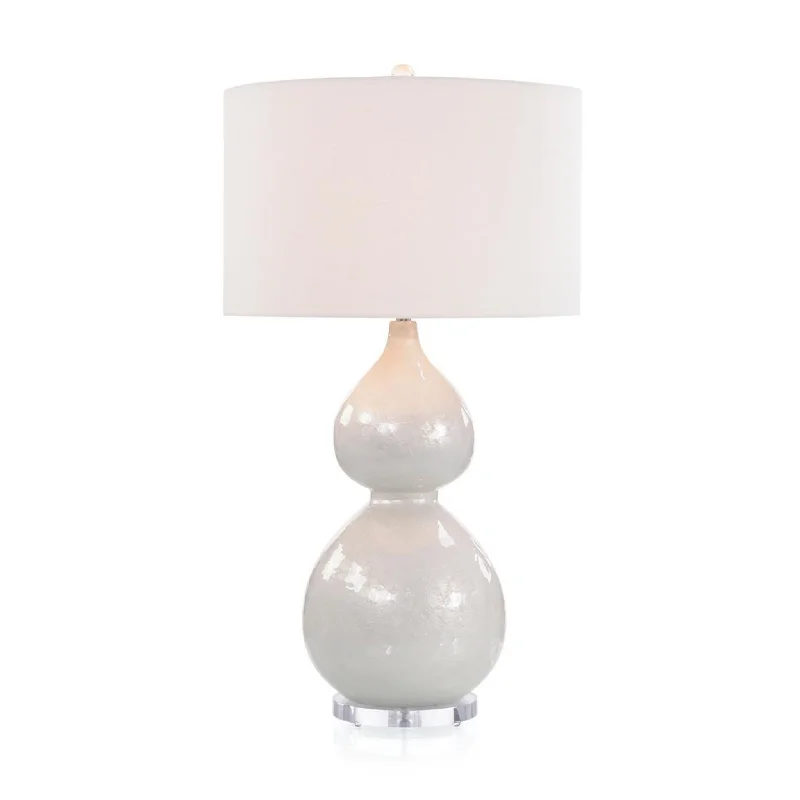 asian inspired table lamps with bamboo accents for a zen atmospherePearlized White Table Lamp