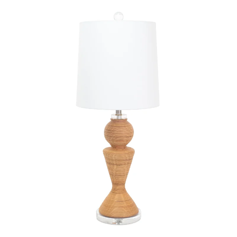 fabric table lamps with a linen shade for a relaxed and breathable lookNatural Rattan Table Lamp