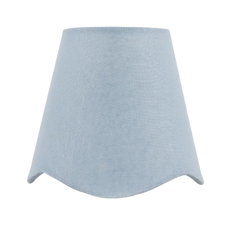 glass table lamps with a frosted surface for soft light diffusionScalloped Linen Chandelier Shade