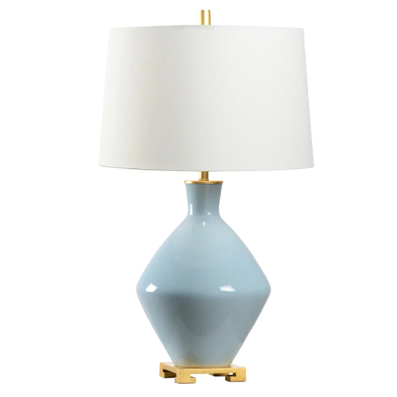 crystal table lamps with dazzling prisms for a glamorous effectSkylar Ceramic Lamp in Sky Blue