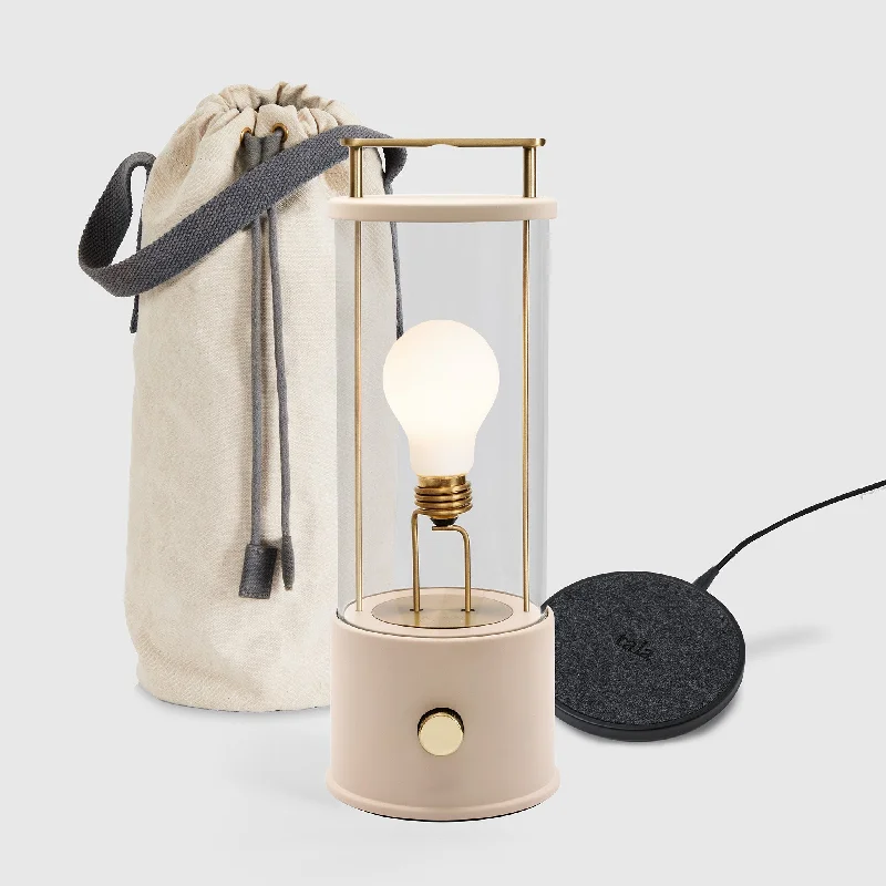 asian inspired table lamps with bamboo accents for a zen atmosphereThe Muse Portable Lamp in Setting Plaster Pink Bundle